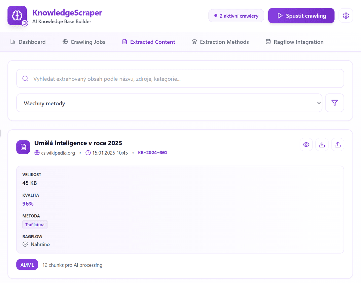 Web Scraper - ukázka 1